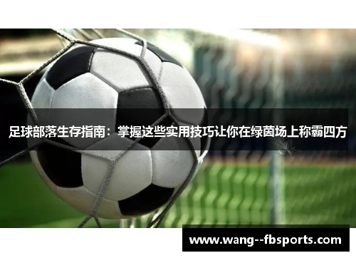 足球部落生存指南：掌握这些实用技巧让你在绿茵场上称霸四方